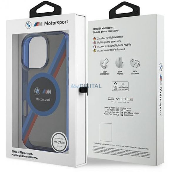 Carcasă BMW BMHMP16L23HTPUK Motosport IML Circle MagSafe pentru iPhone 16 Pro - negru