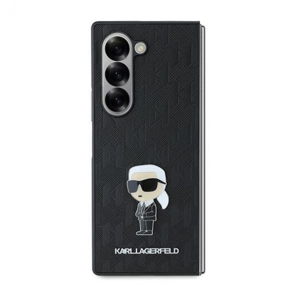 Karl Lagerfeld KLHCZFD6SAPKINPKK Z Fold6 F956 czarny/negru Saffiano Ikonik Pin