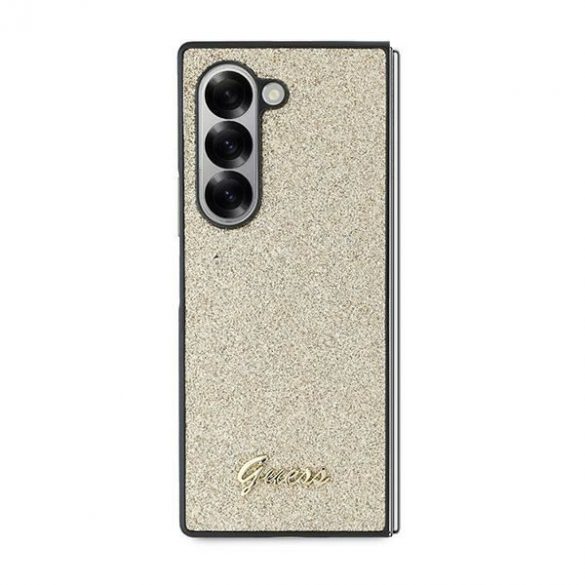 Husă Guess GUHCZFD6HGGSHD 4G Glitter Script pentru Samsung Galaxy Z Fold6 F956 - culoare aurie