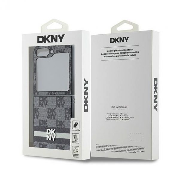 DKNY DKHCZF6PCPTSSK Z Flip6 F741 czarny/negru Dungi imprimate cu model în carouri