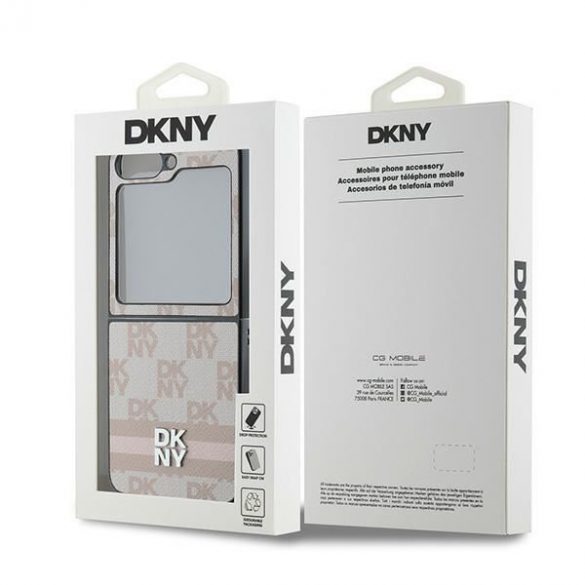 DKNY DKHCZF6PCPTSSP Z Flip6 F741 różowy/roz Dungi imprimate cu model în carouri