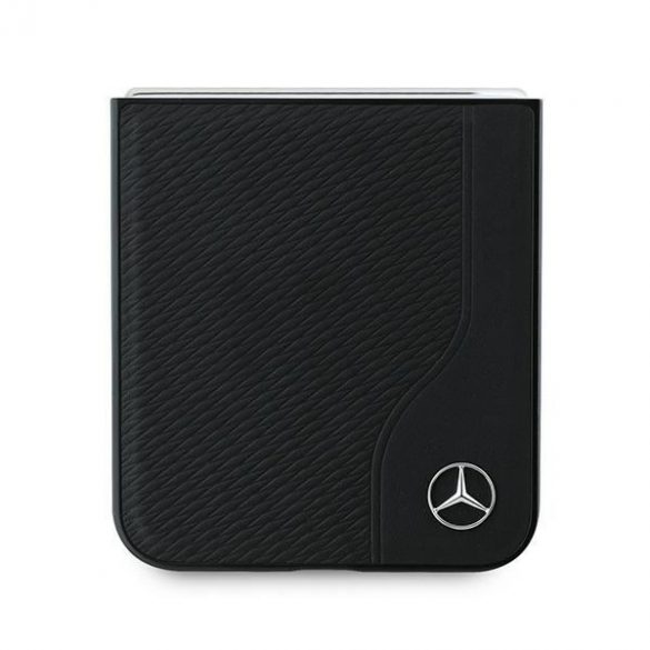 Mercedes MEHMZF623RBGVK Z Flip6 F741 czarny/negru Piele imitație lemn MagSafe