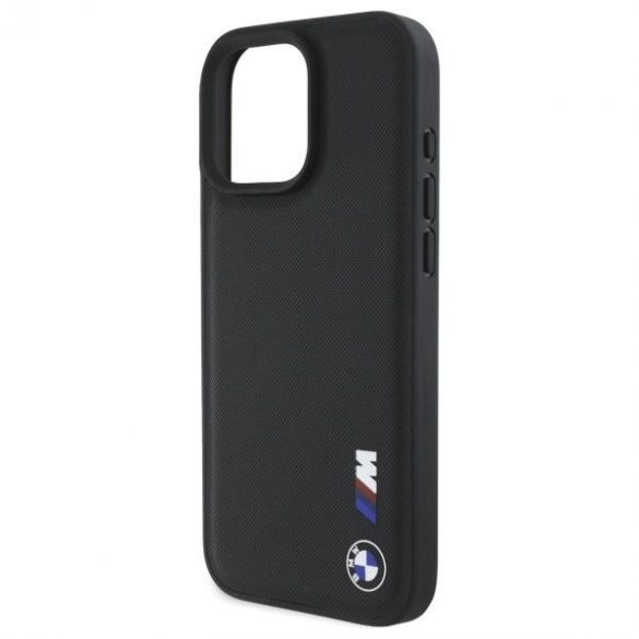 BMW BMHCP16X23PUSRK Carcasă cu logo din cauciuc neted pentru iPhone 16 Pro Max - negru