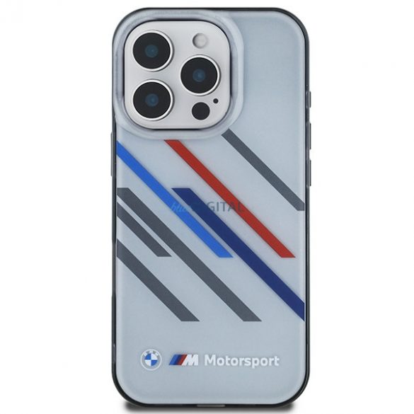 Carcasă BMW BMHCP16L23HTRAG Motosport IML Random Stripes pentru iPhone 16 Pro - gri