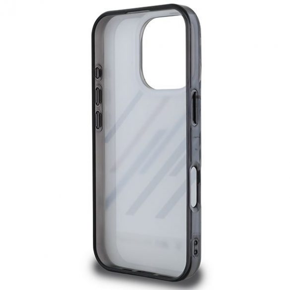 Carcasă BMW BMHCP16X23HTRAG Motosport IML Random Stripes pentru iPhone 16 Pro Max - gri