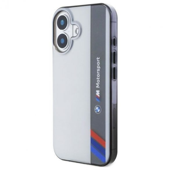 Carcasă BMW BMHCP16M23HTFEG Motosport IML Vertical Stripe pentru iPhone 16 Plus - gri