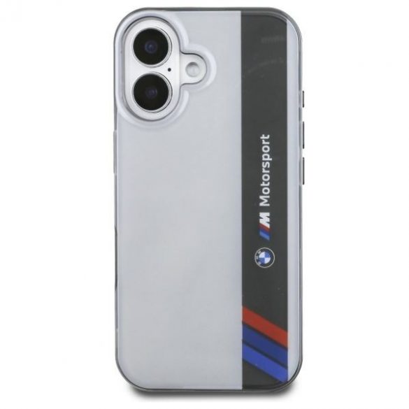 Carcasă BMW BMHCP16M23HTFEG Motosport IML Vertical Stripe pentru iPhone 16 Plus - gri