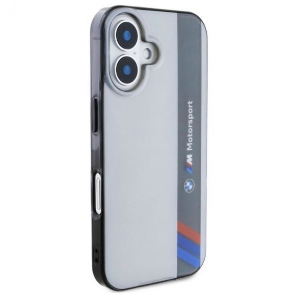 Carcasă BMW BMHCP16M23HTFEG Motosport IML Vertical Stripe pentru iPhone 16 Plus - gri