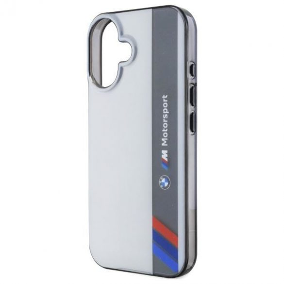 Carcasă BMW BMHCP16M23HTFEG Motosport IML Vertical Stripe pentru iPhone 16 Plus - gri