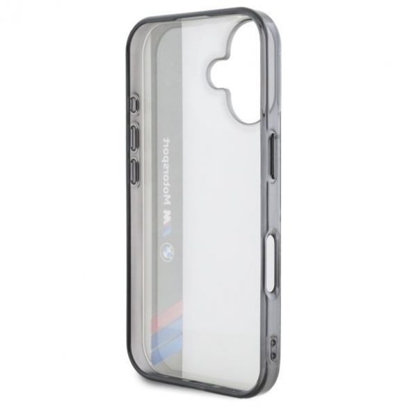 Carcasă BMW BMHCP16M23HTFEG Motosport IML Vertical Stripe pentru iPhone 16 Plus - gri