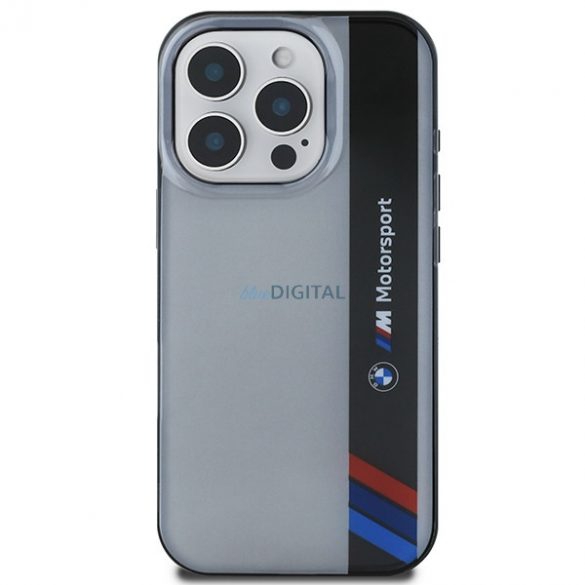 Carcasă BMW BMHCP16X23HTFEG Motosport IML Vertical Stripe pentru iPhone 16 Pro Max - gri