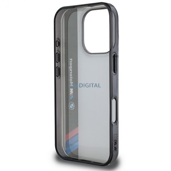 Carcasă BMW BMHCP16X23HTFEG Motosport IML Vertical Stripe pentru iPhone 16 Pro Max - gri