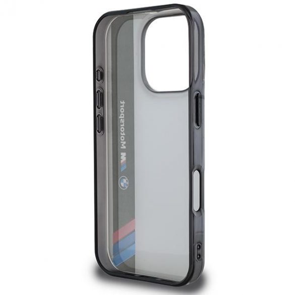 Carcasă BMW BMHCP16X23HTFEG Motosport IML Vertical Stripe pentru iPhone 16 Pro Max - gri