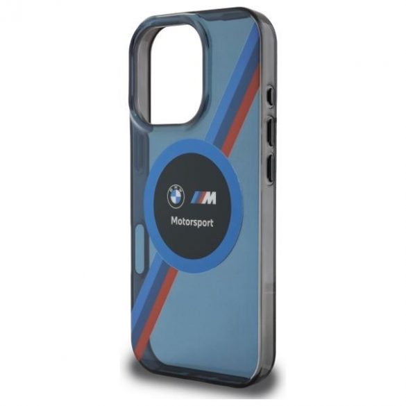 Carcasă BMW BMHMP16X23HTPUV Motosport IML Circle MagSafe pentru iPhone 16 Pro Max - albastru marin