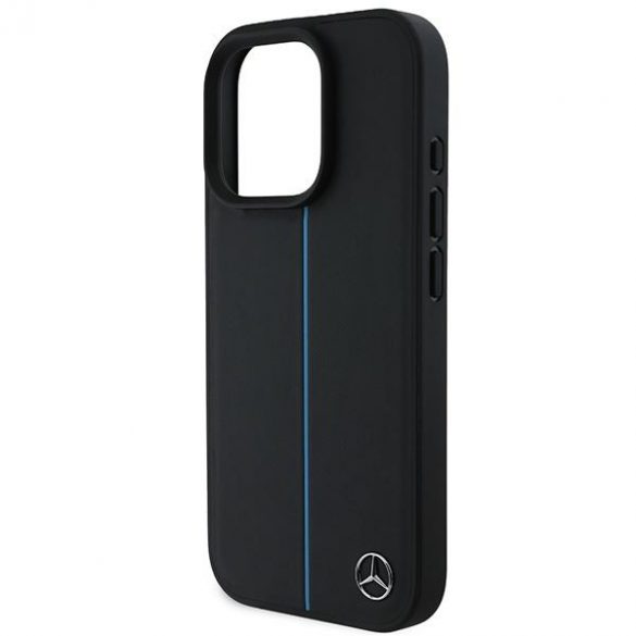 Mercedes MEHMP16X23RURBK MB Blue Line piele MagSafe hardcase iPhone 16 Pro Max - negru