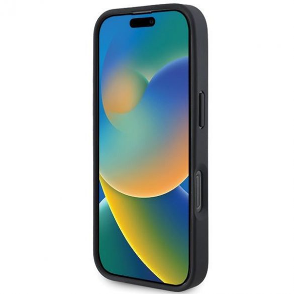 Mercedes MEHCP16X23RWRSR MB Waves Husă din piele pentru iPhone 16 Pro Max - roșu