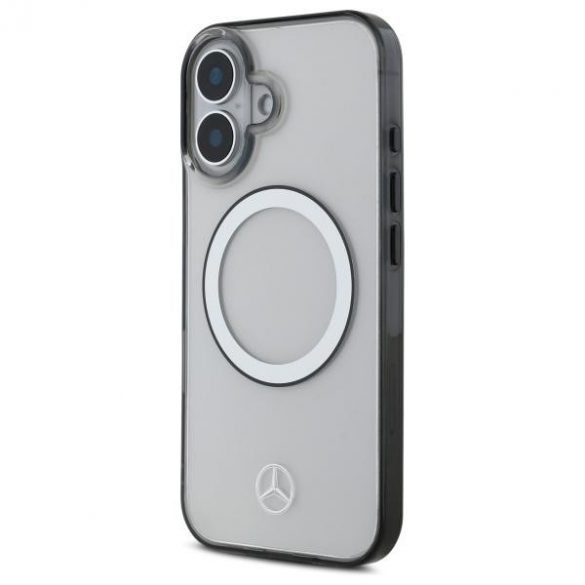 Mercedes MEHMP16S23HUOKC Carcasă rigidă cu logo imprimat compatibilă cu MagSafe pentru iPhone 16 - transparentă