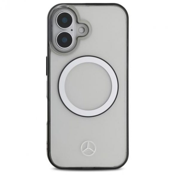 Mercedes MEHMP16S23HUOKC Carcasă rigidă cu logo imprimat compatibilă cu MagSafe pentru iPhone 16 - transparentă