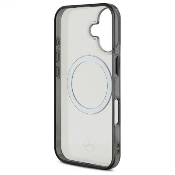 Mercedes MEHMP16S23HUOKC Carcasă rigidă cu logo imprimat compatibilă cu MagSafe pentru iPhone 16 - transparentă