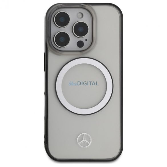 Mercedes MEHMP16L23HUOKC Carcasă rigidă cu logo imprimat compatibilă cu MagSafe pentru iPhone 16 Pro - transparentă