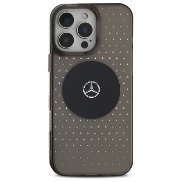 Mercedes MEHMP16L23HCPK MB Case Star Pattern carcasă rigidă pentru iPhone 16 Pro - negru