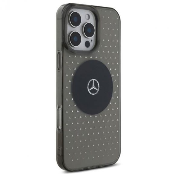 Mercedes MEHMP16L23HCPK MB Case Star Pattern carcasă rigidă pentru iPhone 16 Pro - negru