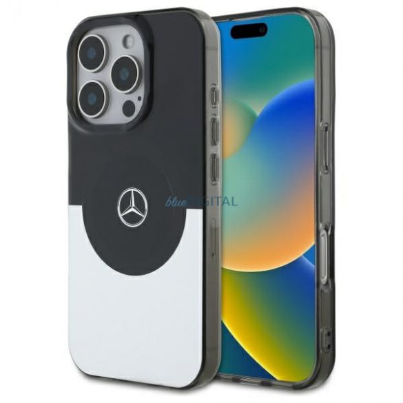 Mercedes MEHMP16L23HBIGK Carcasă rigidă cu două straturi BiColor compatibilă cu MagSafe pentru iPhone 16 Pro - Negru