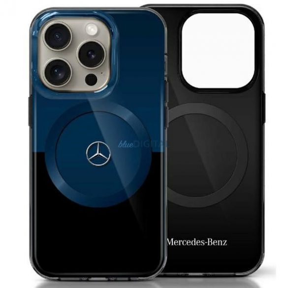 Mercedes MEHMP16X23HBIKV MB Carcasă rigidă compatibilă cu MagSafe BiColor în două straturi pentru iPhone 16 Pro - Negru