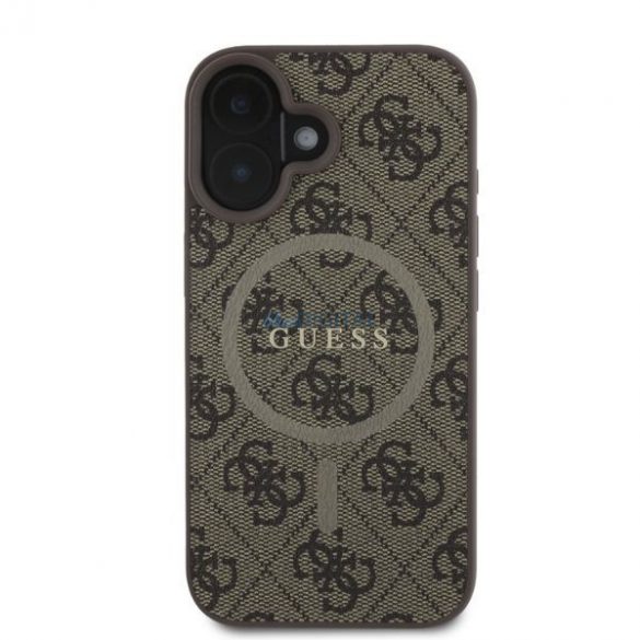 Guess GUHMP16SG4GFRW iPhone 16 6,1" brązowy/maro MagSafe PU 4G Ring Classic Logo