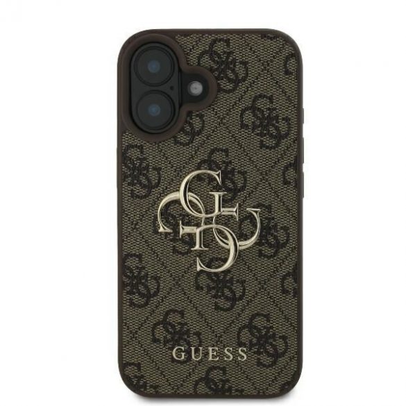 Guess GUHCP16S4GMGBR 4G Big Logo carcasă tare pentru iPhone 16 - maro