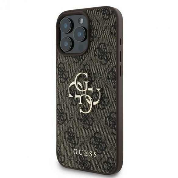 Guess GUHCP16L4GMGBR 4G Big Logo carcasă tare pentru iPhone 16 Pro - maro