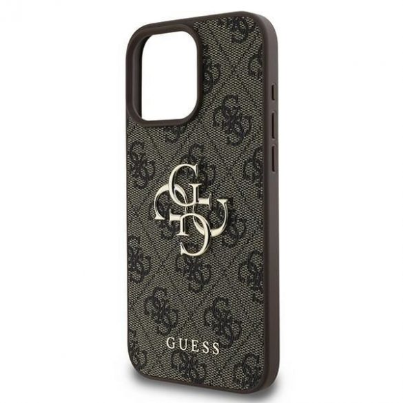 Guess GUHCP16L4GMGBR 4G Big Logo carcasă tare pentru iPhone 16 Pro - maro