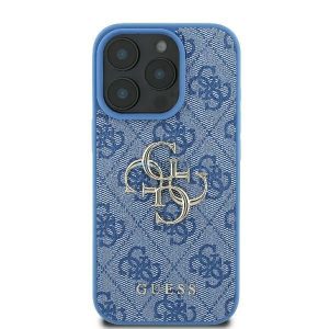 Guess GUHCP16S4GMGBL 4G Big Logo carcasă tare pentru iPhone 16 - albastru