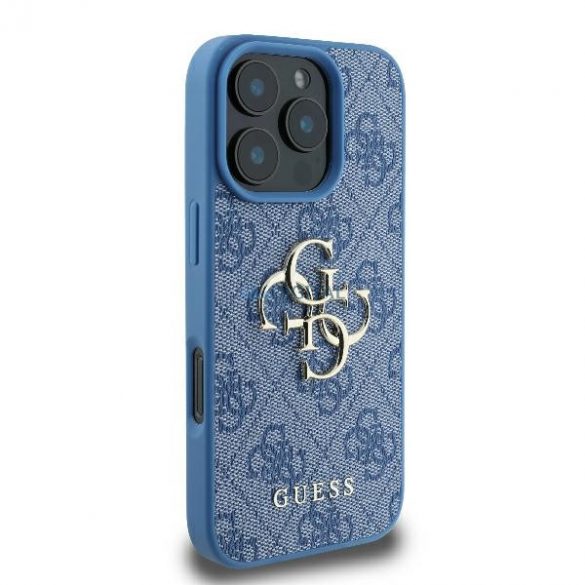 Guess GUHCP16L4GMGBL 4G Big Logo carcasă tare pentru iPhone 16 Pro - albastru