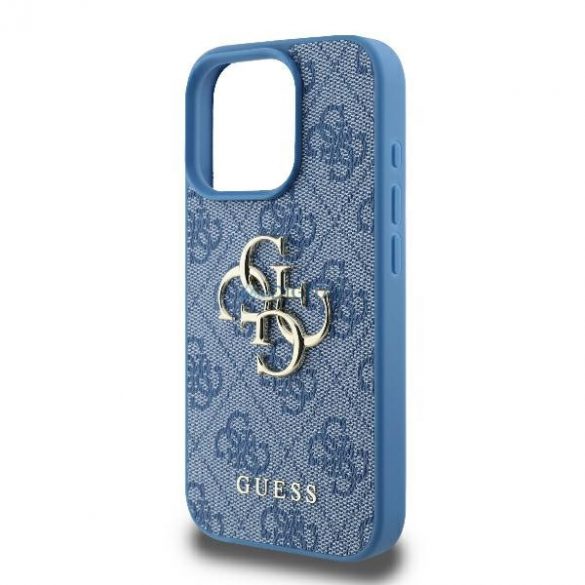 Guess GUHCP16L4GMGBL 4G Big Logo carcasă tare pentru iPhone 16 Pro - albastru