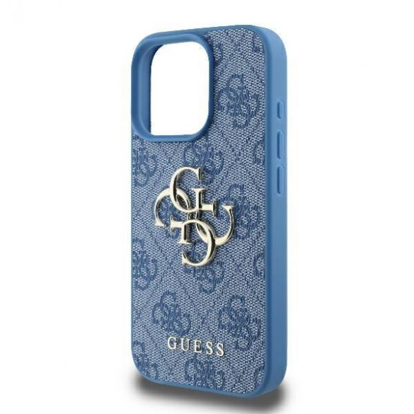 Guess GUHCP16X4GMGBL 4G Big Logo carcasă tare pentru iPhone 16 Pro Max - albastru