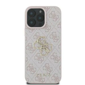 Guess GUHCP16M4GMGPI 4G Big Logo carcasă rigidă pentru iPhone 16 Plus - roz