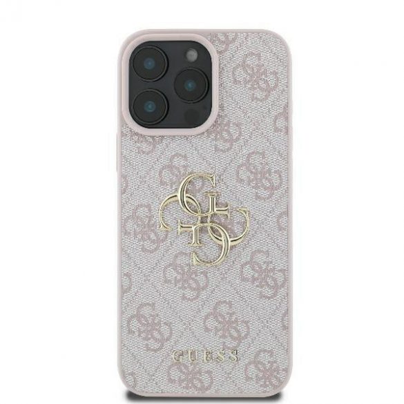 Guess GUHCP16X4GMGPI 4G Big Logo carcasă tare pentru iPhone 16 Pro Max - roz