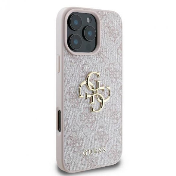 Guess GUHCP16X4GMGPI 4G Big Logo carcasă tare pentru iPhone 16 Pro Max - roz