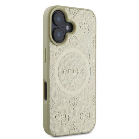 Guess GUHMP16SPSAPSMED iPhone 16 6,1" złoty/aur HC MagSafe Safiano Bujor Classic Logo