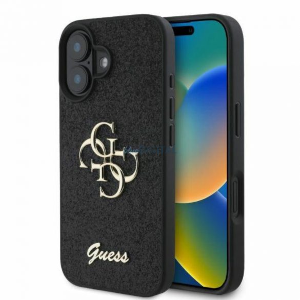 Guess GUHCP16SHG4SGK iPhone 16 6,1" czarny/negru HC Fixed Glitter Big 4G