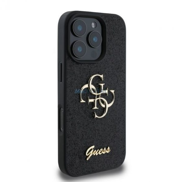 Guess GUHCP16LHG4SGK iPhone 16 Pro 6,3" czarny/negru HC Fixed Glitter Big 4G