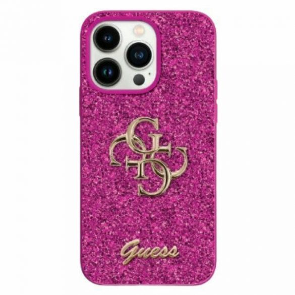 Guess GUHCP16SHG4SGU Fixed Glitter Big 4G carcase rigide iPhone 16 - violet