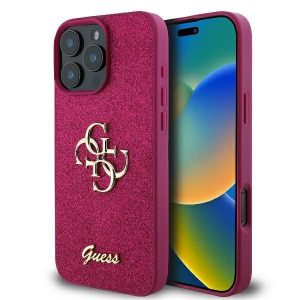 Guess GUHCP16XHG4SGU Fixed Glitter Big 4G huse rigide iPhone 16 Pro Max - violet