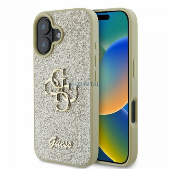 Guess GUHCP16SHG4SGD iPhone 16 6,1" złoty/auriu HC Fixed Glitter Big 4G