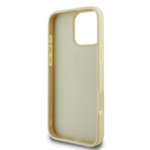 Guess GUHCP16LHG4SGD Fixed Glitter Big 4G carcase rigide pentru iPhone 16 Pro - auriu