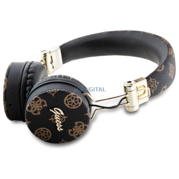 Guess GUBH70EPOSMK Peony Script Round Shape căști fără fir bluetooth ENC - negru