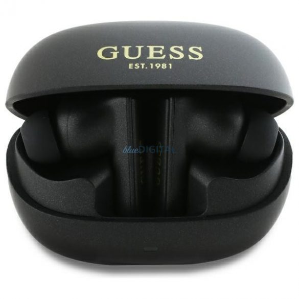 Guess GUTWST88MCTGK Capsule Imprimate Logo TWS Căști Bluetooth fără fir - negru