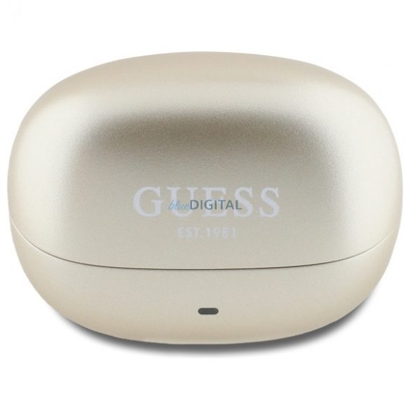 Guess GUTWST88MCTGD Capsule Logo imprimat TWS Căști fără fir Bluetooth - aurii