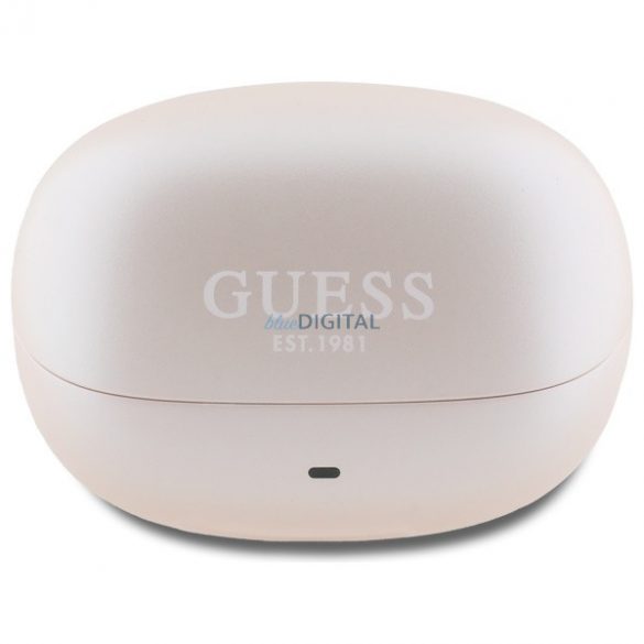 Guess GUTWST88MCTGP Capsule Printed Logo TWS Căști Bluetooth fără fir - roz